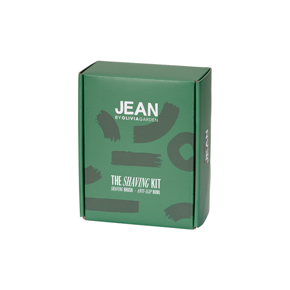 Zestaw barberski Olivia Garden Jean 4 x pędzel do golenia i antypoślizgowa miseczka + 4x szczotka do brody z wymiennym włosiem