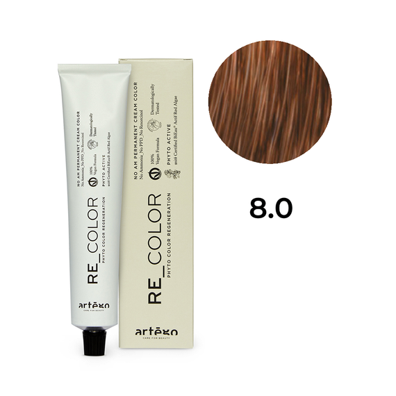Farba Artego Re Color permanentna bez amoniaku 8.0 jasny blond 100 ml