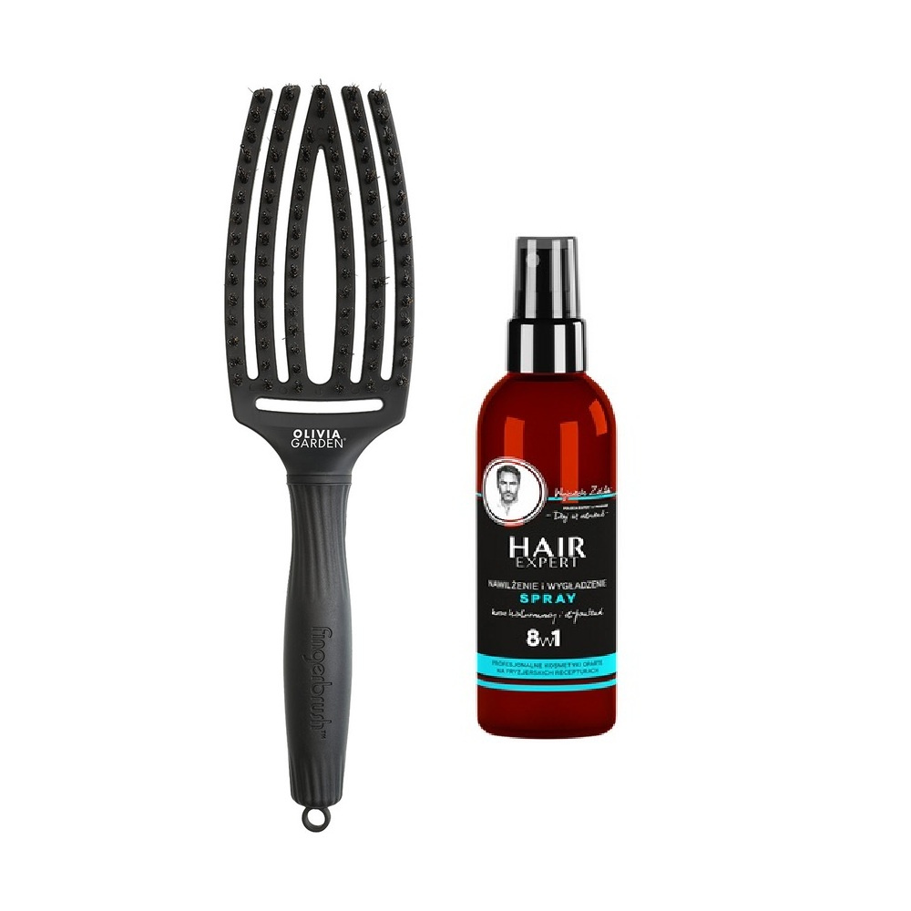 Olivia Garden Szczotka Olivia Garden FingerBrush M Full Black zum Entwirren Haar + Spray Hair Expert 8w1 — Inhaltsstoffe und Bewertung