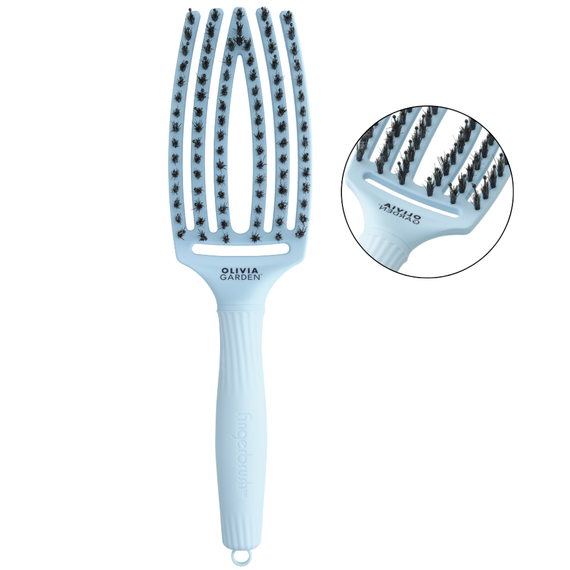 Zestaw szczotek Olivia Garden FingerBrush LOVE do rozczesywania włosów niebieska + różowa