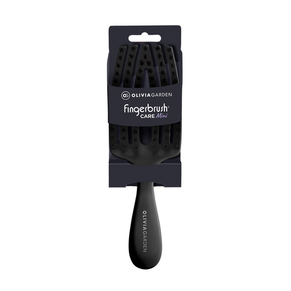 Szczotka Olivia Garden FingerBrush Care Mini Black do rozczesywania włosów czarna