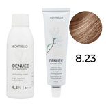 Zestaw Montibello Denuee farba 8.23 złoto-perłowy jasny blond 60 ml + krem aktywujący 22VOL 6,6% 90 ml