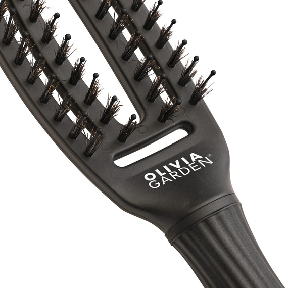 Szczotka Olivia Garden Fingerbrush Combo Small Full Black do rozczesywania włosów mała