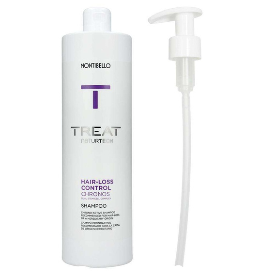 Szampon Montibello Treat NaturTech Hair Loss Control Chronos przeciw dziedzicznemu wypadaniu włosów 1000 ml z pompką