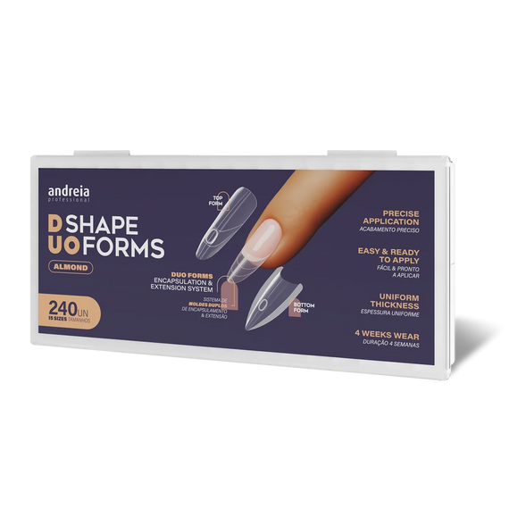 Szablon Andreia Professional Duo Shape Forms Almond do stylizacji paznokci 240 sztuk