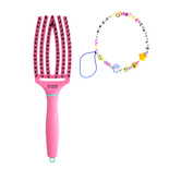 Szczotka Olivia Garden FingerBrush Combo Medium Inner Child Lollipop Pink do rozczesywania i wygładzania włosów