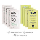 Zestaw próbek kosmetyków regenerujących do włosów suchych i zniszczonych z ochroną termiczną