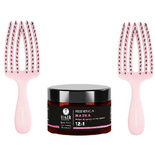 Szczotka Olivia Garden FingerBrush Mini Care Kids Pink do rozczesywania włosów różowa