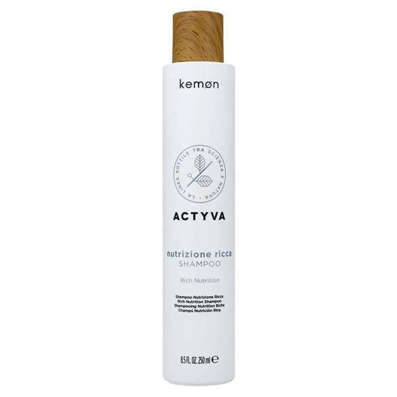Actyva Nutrizione Ricca Shampoo szampon do włosów bardzo suchych i suchej skóry głowy 250 ml Kemon