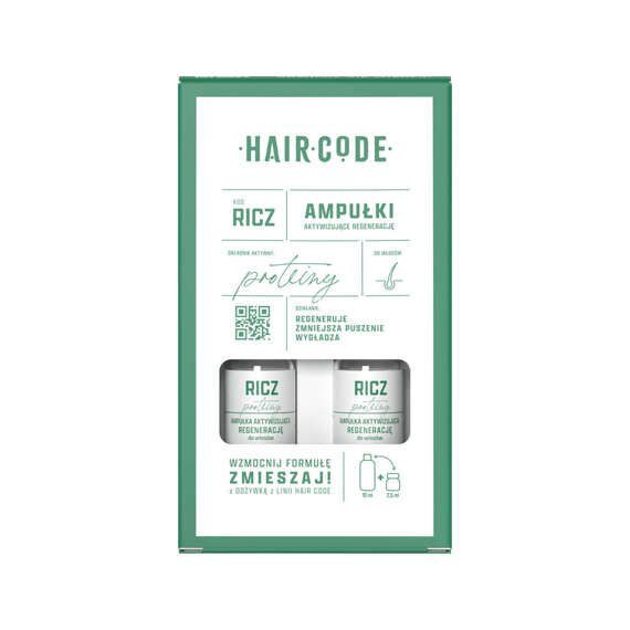 Ampułki Hair Code RICZ aktywizujące regenerację do włosów 4 x 5 ml
