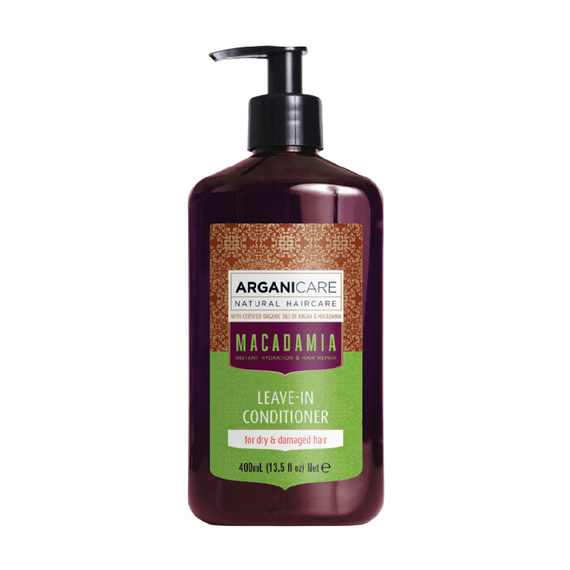 Arganicare Macadamia Leave-In odżywka bez spłukiwania do włosów suchych i zniszczonych 400 ml