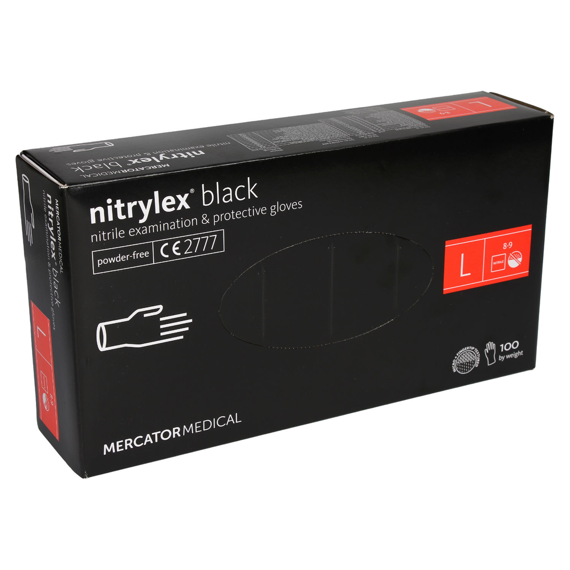 Black rękawiczki jednorazowe rozmiar L czarne 100 szt. Nitrylex