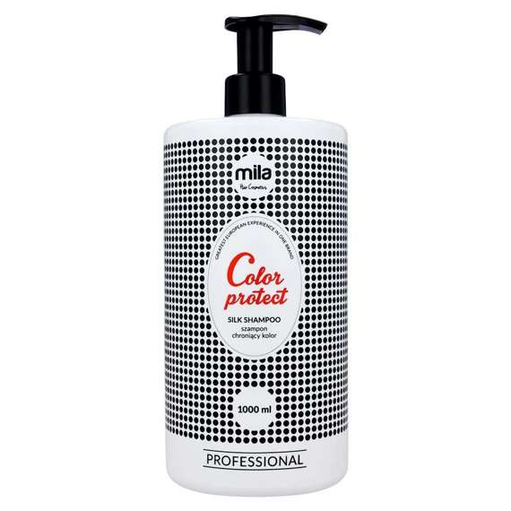 Color Protect Silk Shampoo szampon z jedwabiem do włosów farbowanych 1000 ml Mila