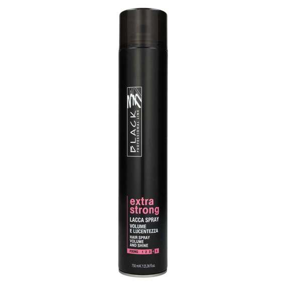 Extra Strong Hair Spray lakier ekstramocny 750 ml Black