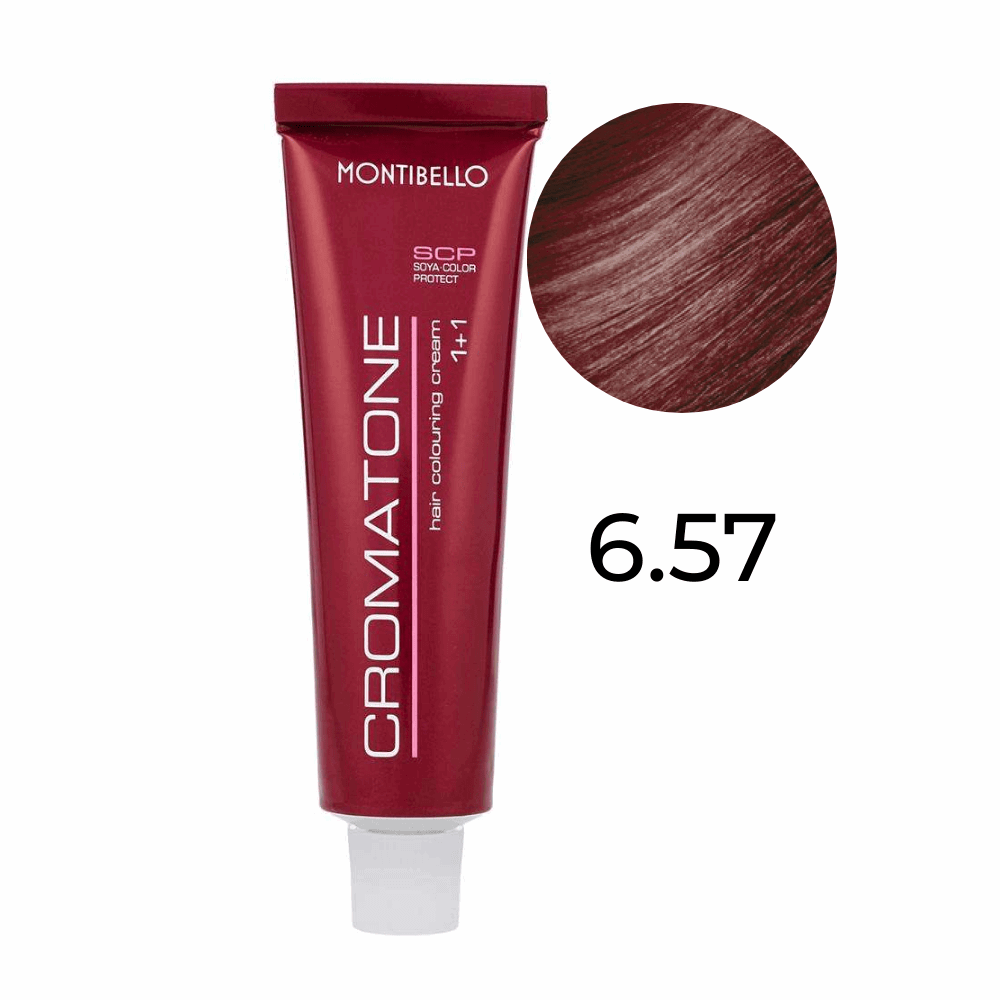 Farba Montibello Cromatone 6.57 czerwono-mahoniowy ciemny blond 60 ml
