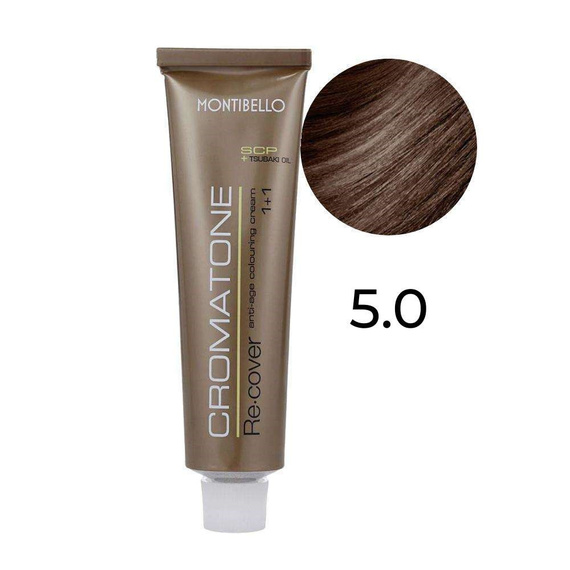 Farba Montibello Cromatone Re-Cover 5.0 intensywny jasny brąz 60 ml