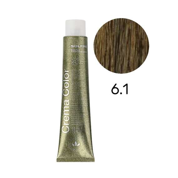 Farba Solfine Crema Color 6.1 (6C) ciemnopopielaty blond 65 ml