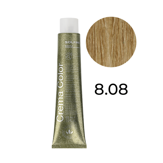 Farba Solfine Crema Color Nordic Natural 8.08 (8NN) nordycki naturalny jasny blond 65 ml
