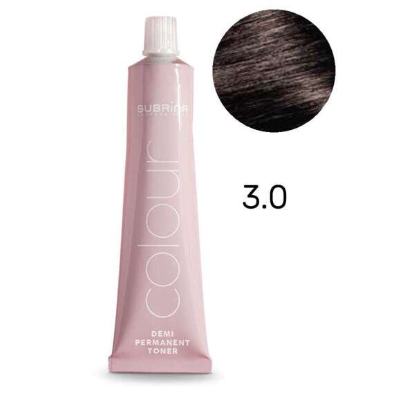 Farba Subrina Demi Permanent Colour 3.0 naturalny ciemny brąz 60 ml