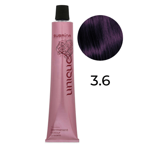 Farba Subrina Unique 3.6 ciemny brąz intensywnie purpurowy 100 ml