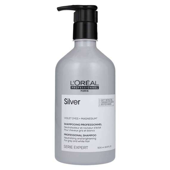 L’Oréal Professionnel Silver szampon do włosów rozjaśnionych lub siwych 500 ml
