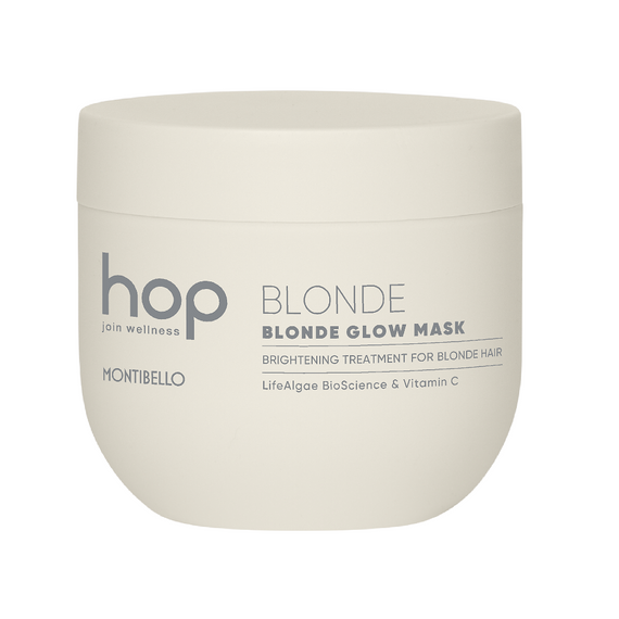 Maska Montibello HOP Blonde Glow rozświetlająca neutralizująca refleksy do włosów blond i rozjaśnianych 500 ml