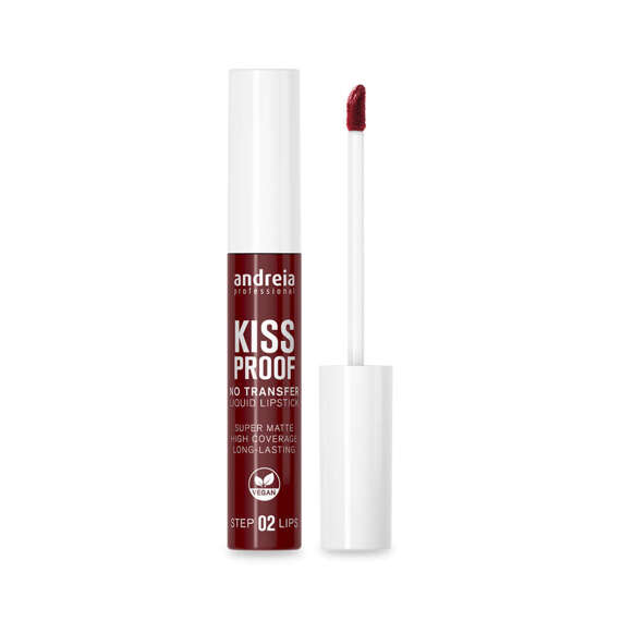 Pomadka Andreia Professional Kissproof 01 Burgundy matowa o pełnym kryciu w płynie 8 ml