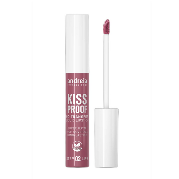 Pomadka Andreia Professional Kissproof 07 Dusty Rose matowa o pełnym kryciu w płynie 8 ml