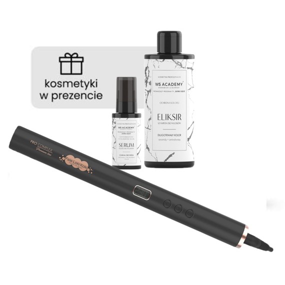 Prostownica z jonizacją Fale Loki Koki Pro Complex Premium Line 2 w 1 + szampon 250 ml + serum 50 ml