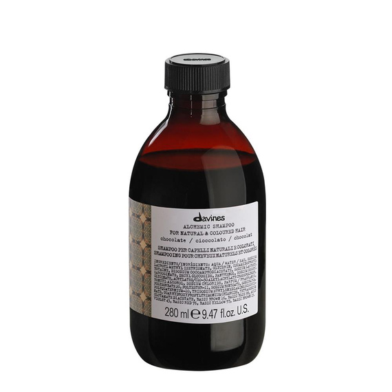 Szampon Davines Alchemic Chocolate podkreślający kolor - włosy ciemnobrązowe i czarne 280 ml