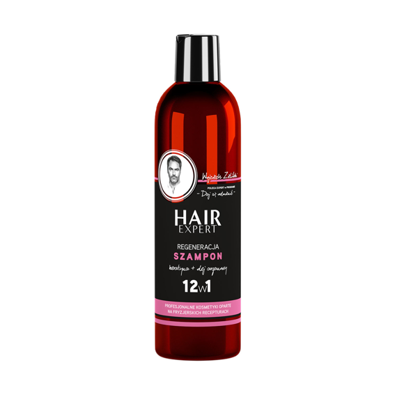 Szampon Hair Expert 12 w 1 regeneracja z keratyną roślinną do włosów 280 ml