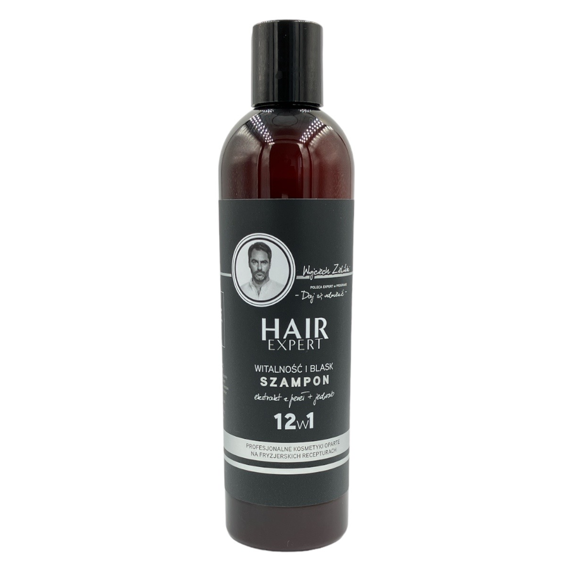 Szampon Hair Expert Witalność i Blask 12 w 1 nabłyszczający z hydrolizowanym jedwabiem do włosów matowych 280 ml