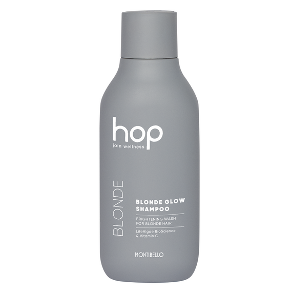 Szampon Montibello HOP Blonde Glow rozświetlający neutralizujący refleksy do włosów blond i rozjaśnianych 300 ml