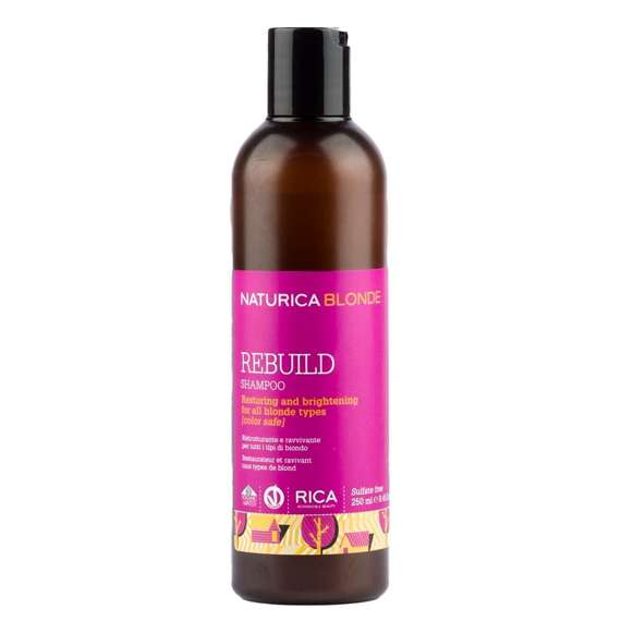 Szampon Rica Naturica Rebuild oczyszczający do włosów blond i rozjaśnianych 250 ml