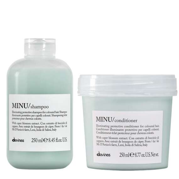 Szampon + odżywka Davines Essential Haircare MINU do włosów farbowanych 250ml + 250ml