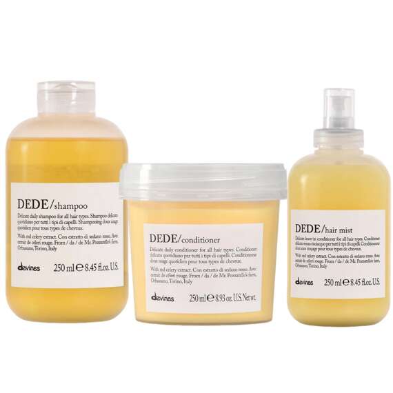 Szampon + odżywka + mgiełka Davines Essential Haircare DEDE do częstego stosowania 250ml + 250ml + 250ml