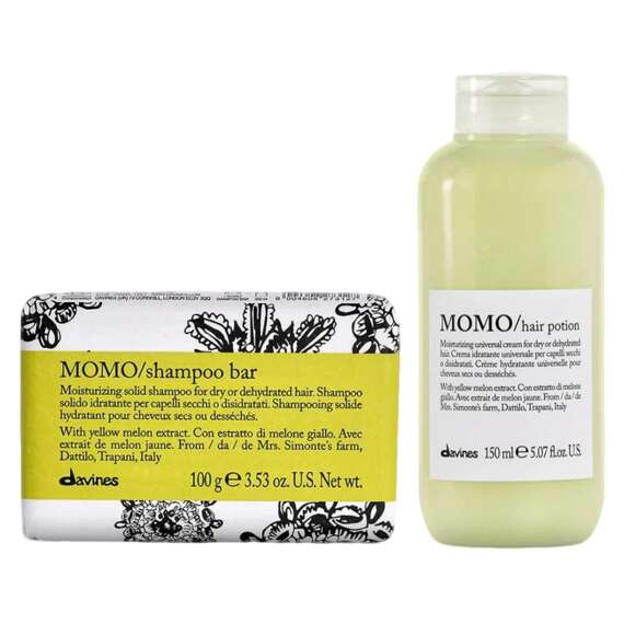 Szampon w kostce + krem Davines MOMO nawilżające 100g + 150ml