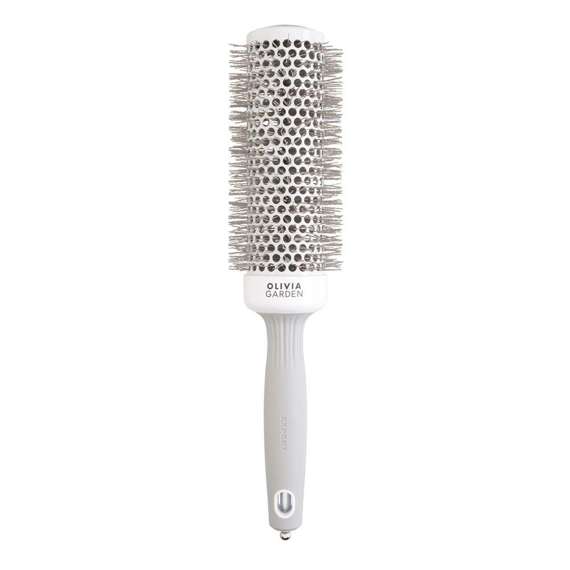 Szczotka Olivia Garden Expert Blowout Speed Wavy Bristles do suszenia i modelowania włosów biało szara 45 mm