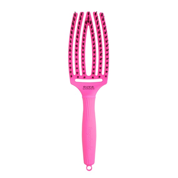 Szczotka Olivia Garden FingerBrush Combo Medium Neon Pink do rozczesywania włosów Amazonki