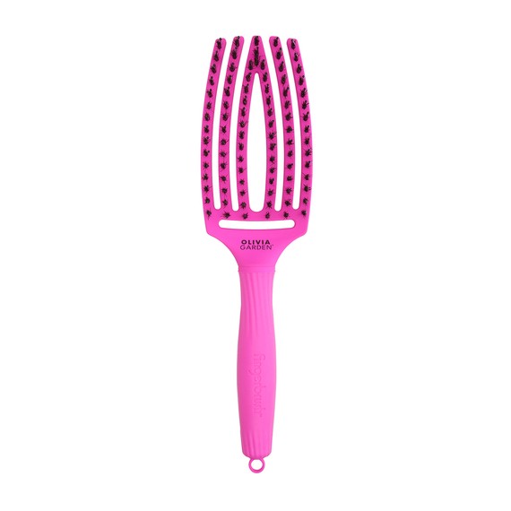 Szczotka Olivia Garden FingerBrush Combo Medium Neon Purple do rozczesywania włosów Amazonki