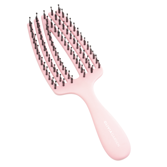 Szczotka Olivia Garden FingerBrush Mini Care Kids Pink do rozczesywania włosów różowa