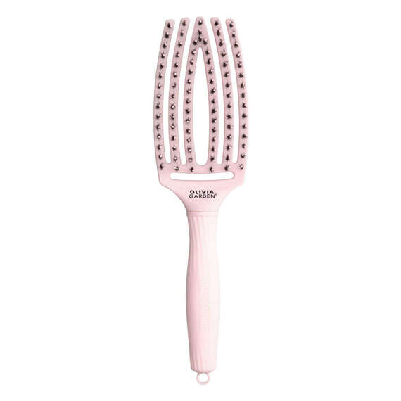 Szczotka Olivia Garden Fingerbrush Combo Medium Pastel Pink do rozczesywania włosów średnia