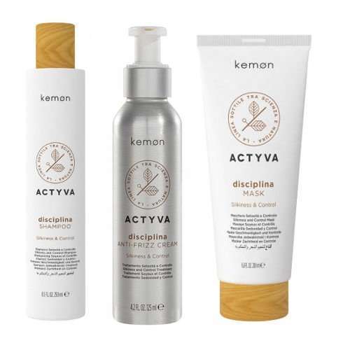 ZESTAW KEMON ACTYVA DISCIPLINA: szampon 250 ml + krem 125 ml + maska dyscyplinująca 200 ml