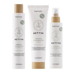 ZESTAW KEMON ACTYVA VOLUME E: szampon + odżywka + spray zwiększający objętość