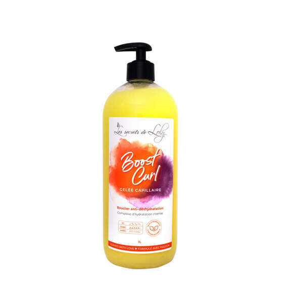 Żel Les Secrets De Loly Boost Curl nawilżający przeciw puszeniu się włosów kręconych 1000 ml