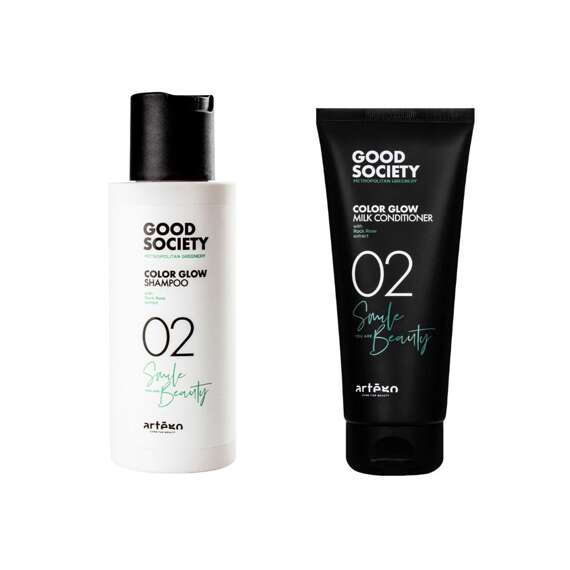 Zestaw Artego Good Society 02 Color Glow chroniący kolor włosów farbowanych szampon 100 ml + odżywka 75 ml