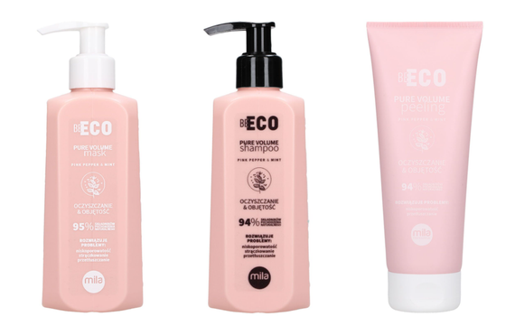 Zestaw MILA BE ECO Pure Volume szampon 250 ml + maska 250 ml + peeling 250 ml
