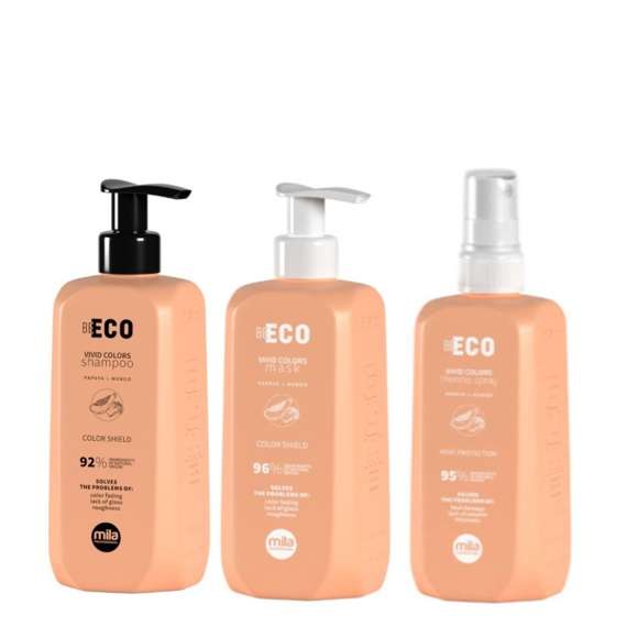 Zestaw Mila BE ECO Vivid Colors szampon 250 ml + maska 250 ml + spray termoochronny 250 ml