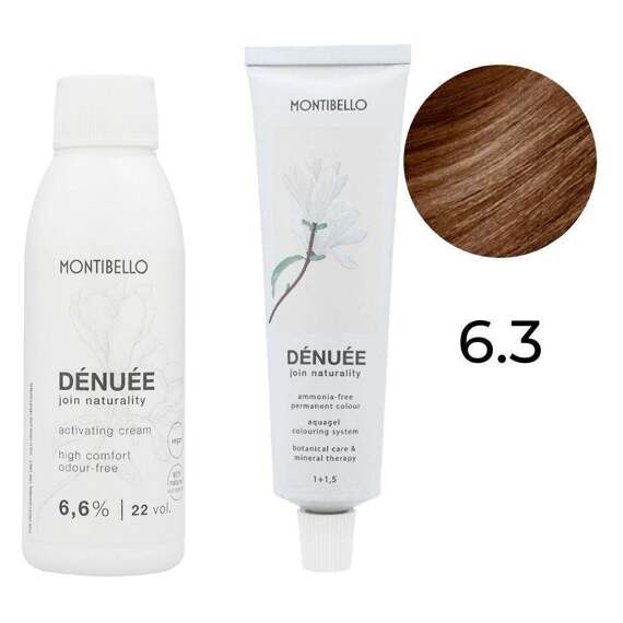 Zestaw Montibello Denuee farba 6.3 złoty ciemny blond 60 ml + krem aktywujący 22VOL 6,6% 90 ml