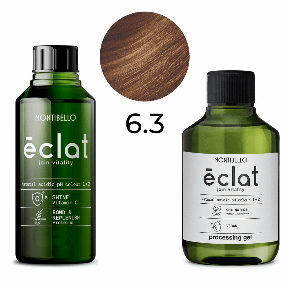 Zestaw Montibello Éclat Farba 6.3 złoty ciemny blond 60 ml + emulsja aktywująca 1,5 % 120 ml